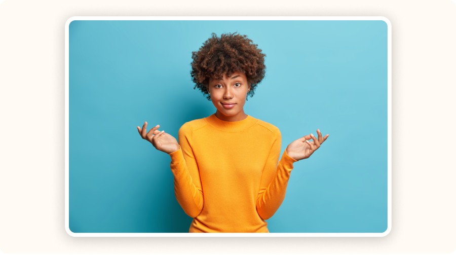 Woman with a curious expression