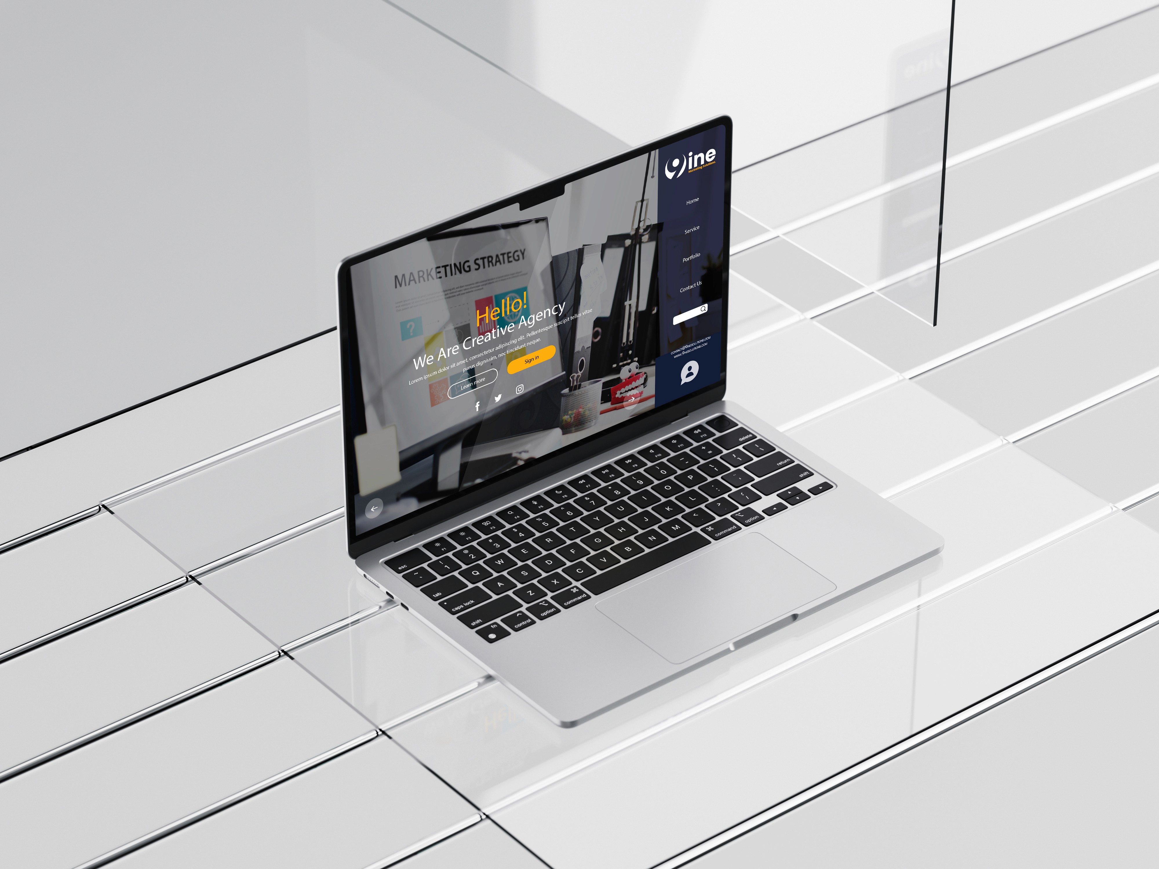 Modern Laptop Screen Mockup