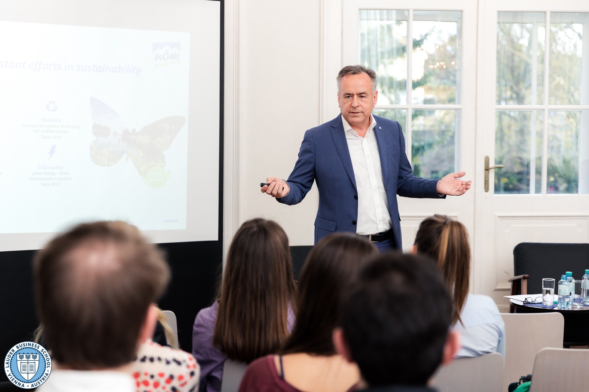  Ing. Josef Simon , Director of Production and Technology at NÖM talks to LBS Students