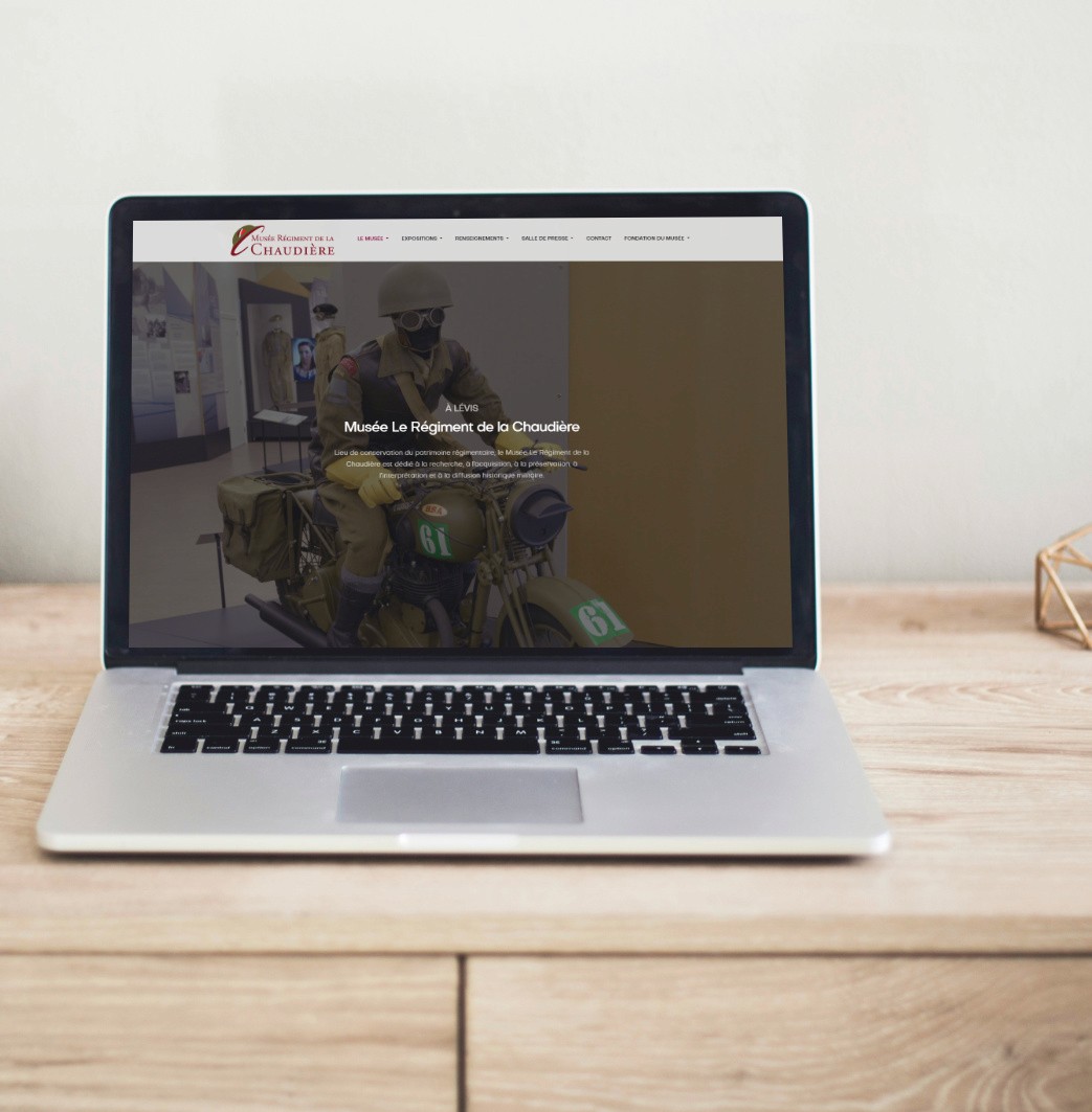 Conception web pour Musée Régiment de la chaudière