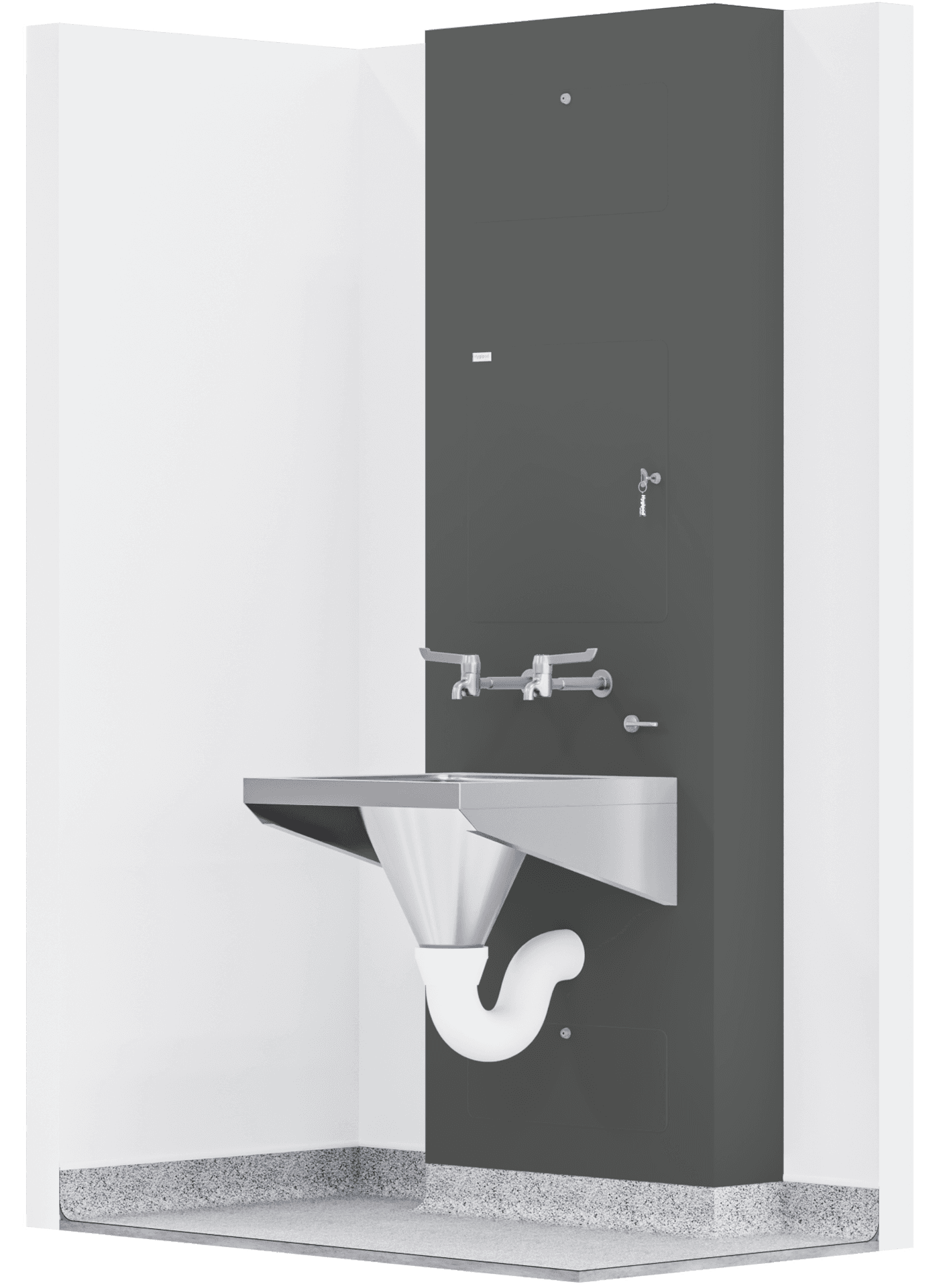 Slophopper utility & sluice integrated plumbing system 