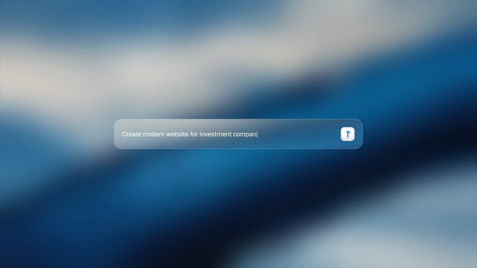 gradient background with prompt field