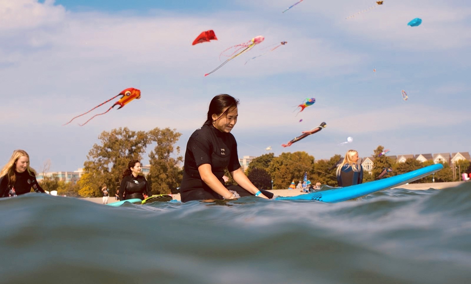 Photo of me falling off of my surfboard