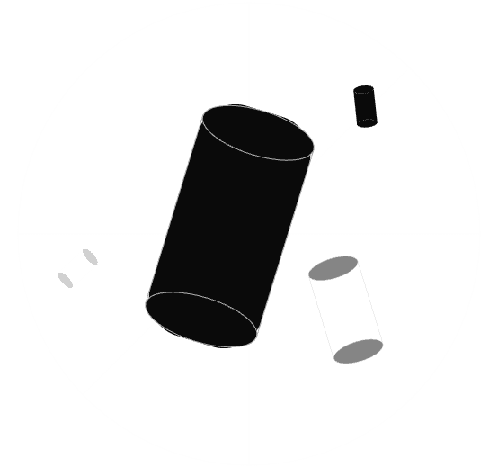 Cylindrical shapes in space