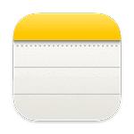 iOS note app logo UI showcase in portfolio by Jeremia Grasio for design system exploration