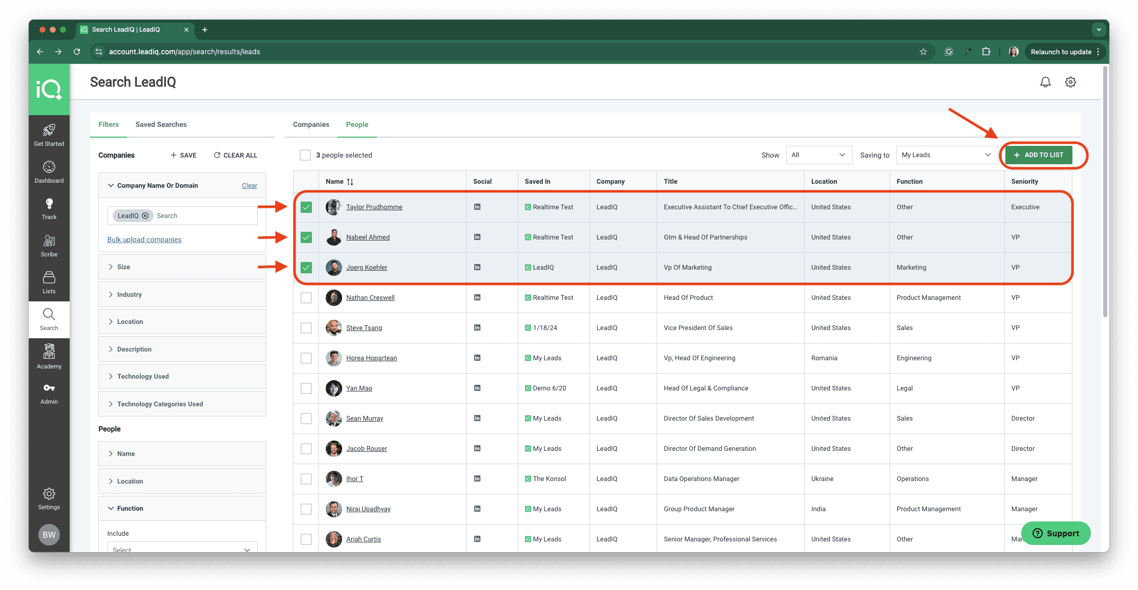 Best Apollo alternatives LeadIQ Chrome extension capturing contact data from LinkedIn Sales Nav with one-click CRM sync.