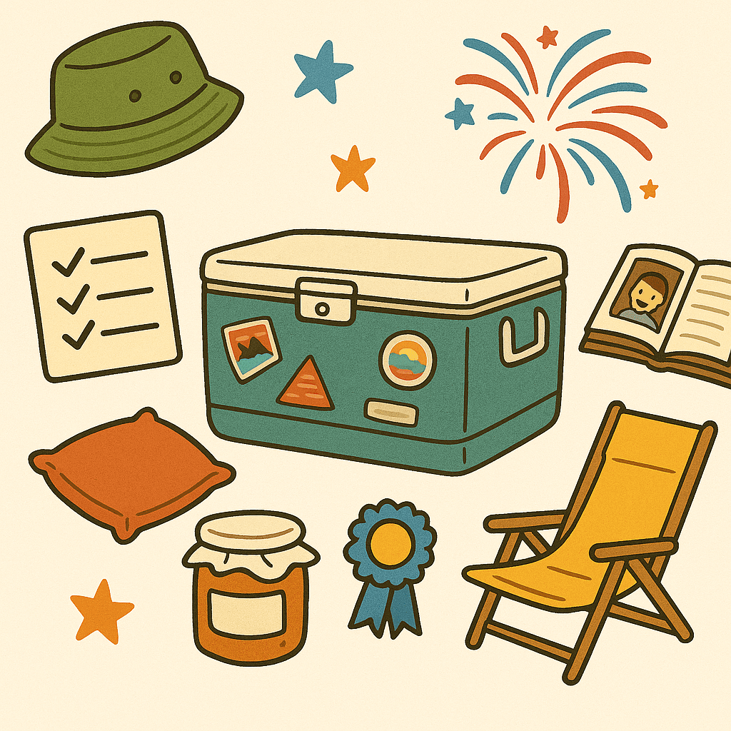 Items that you would find at a Seeker Games Scavenger Hunt for a family reunion
