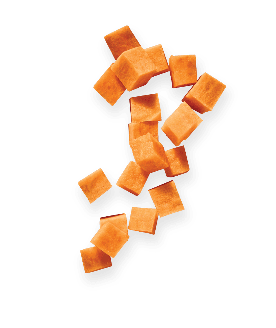 Cubed sweet potato