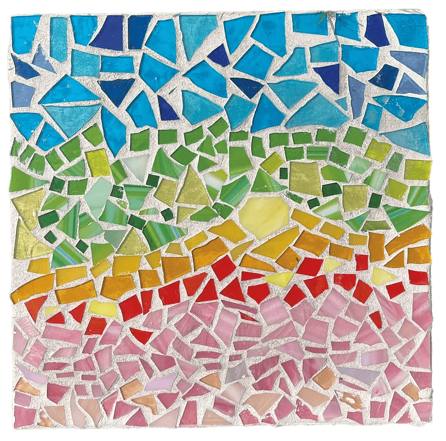 Mosaics made in a class at Shelburne Craft School