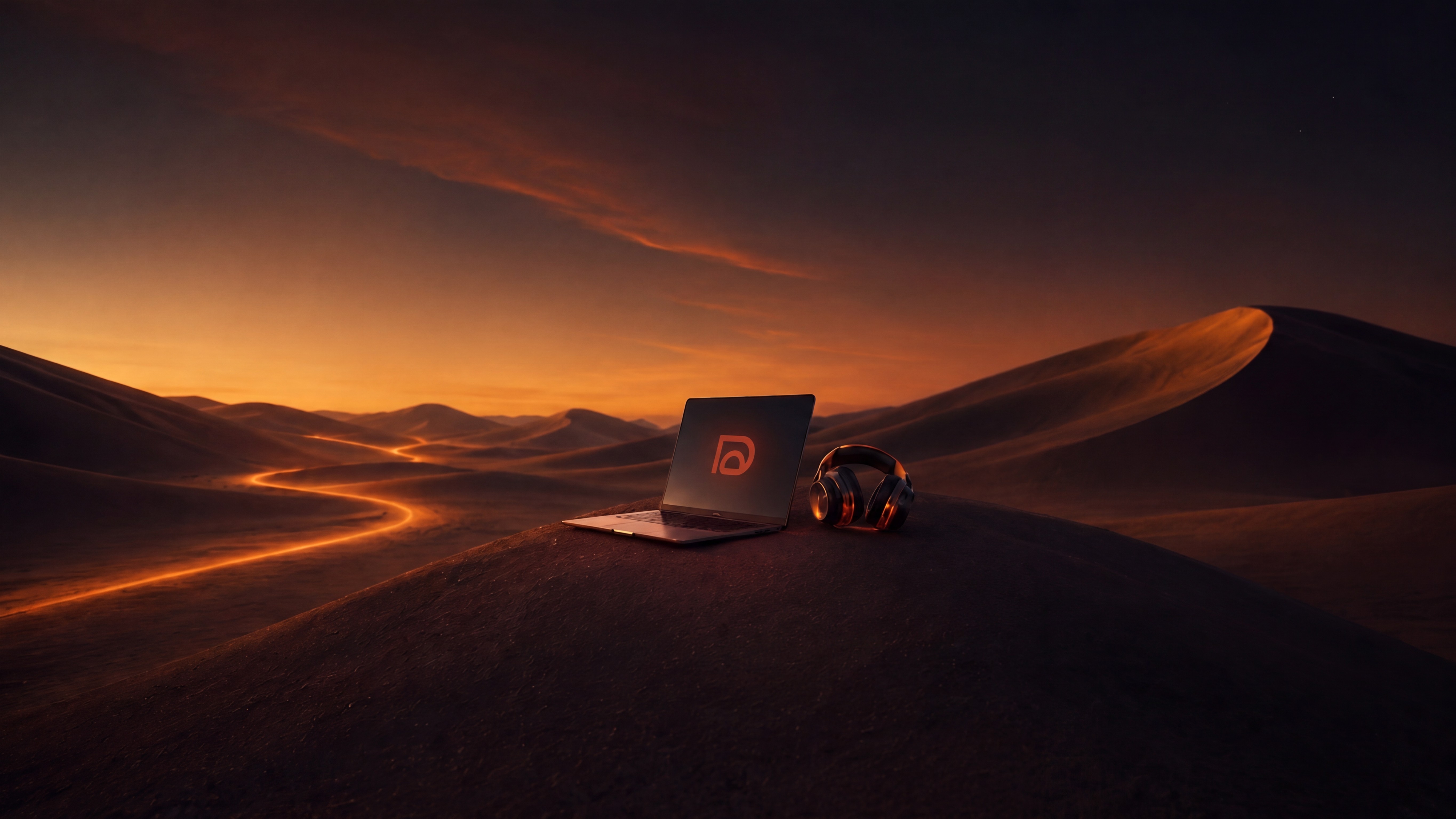 desert scene - solo laptop