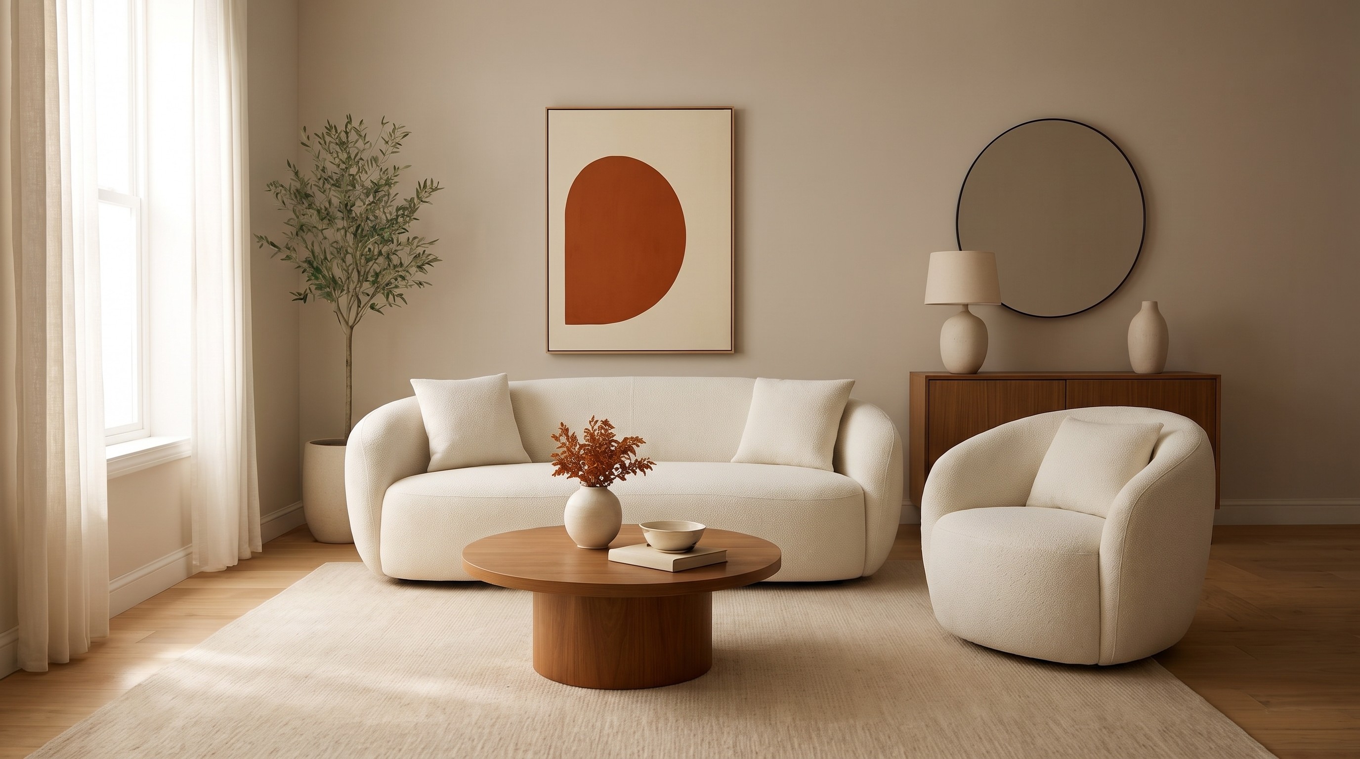 Image of an interior designed living room