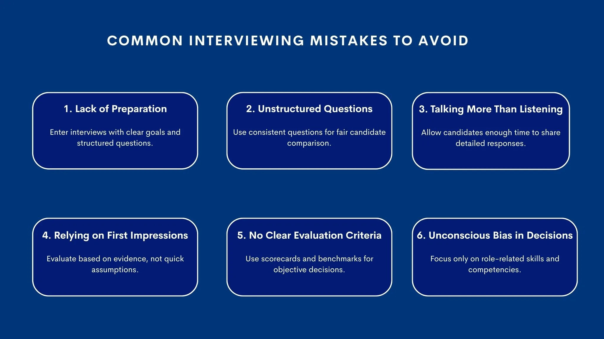 Common Interviewing Mistakes to Avoid