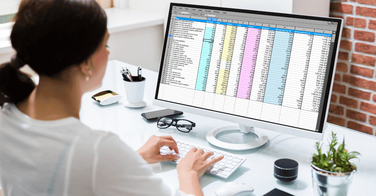 woman using MS excel - Excel Formula to Categorize Data