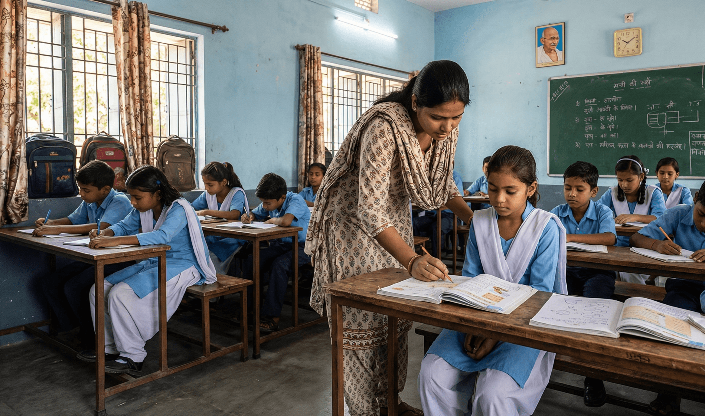 five children smiling while doing peace hand sign