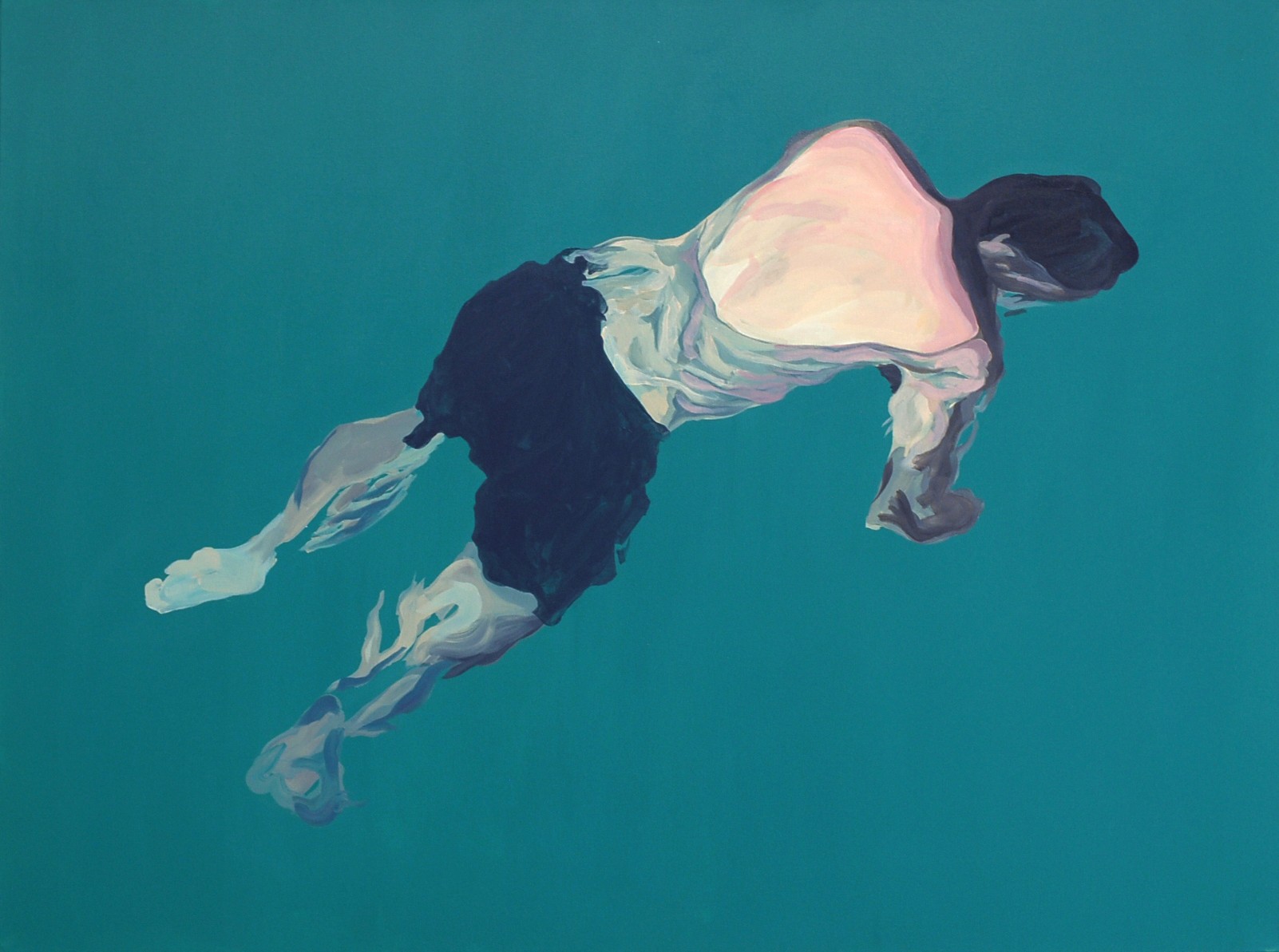 Flottant n°9, Acrylique sur toile, 130 x 97 cm, 2021