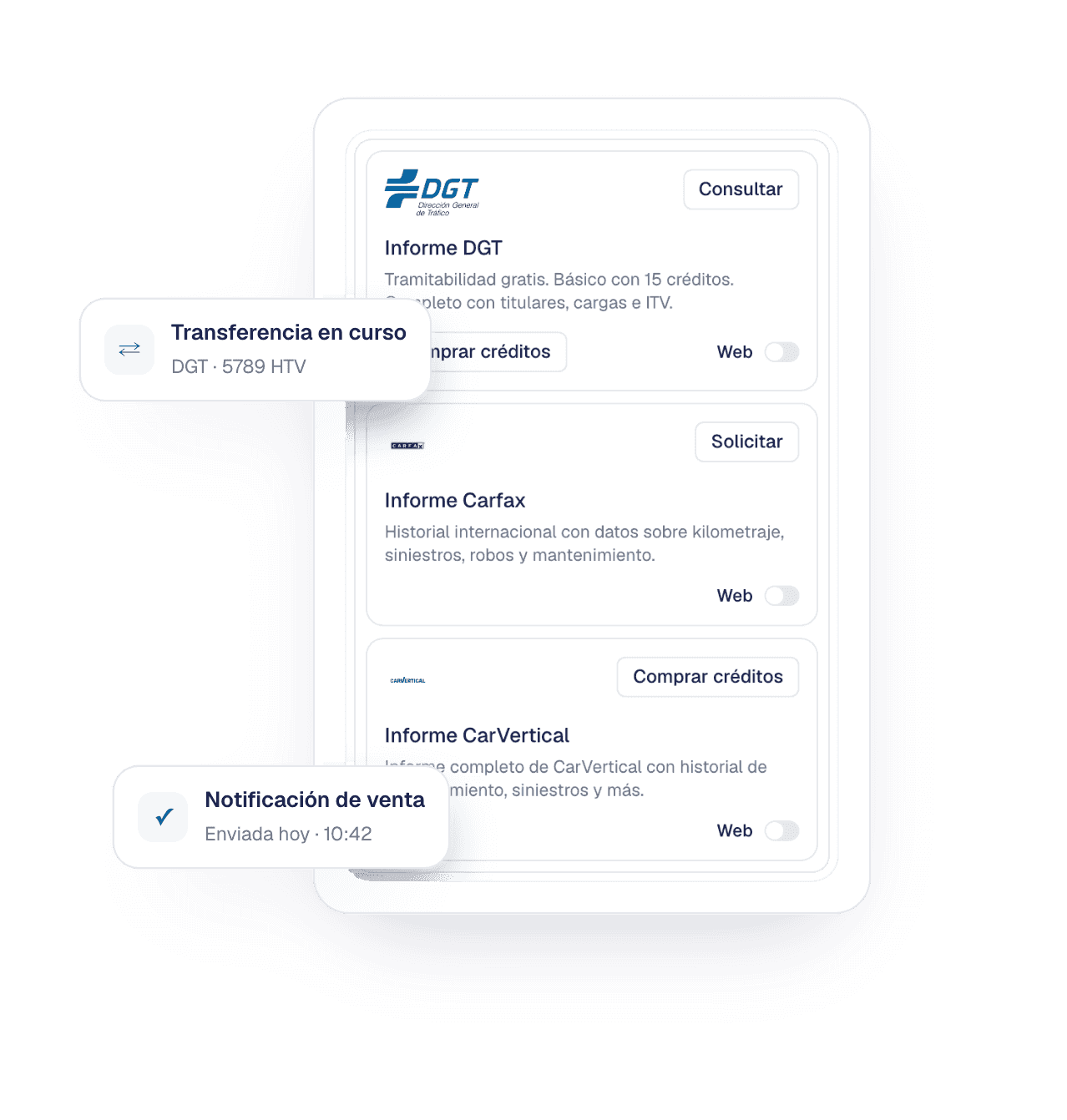 Pratiche DGT, report Carfax e CarVertical richiesti da Dealcar