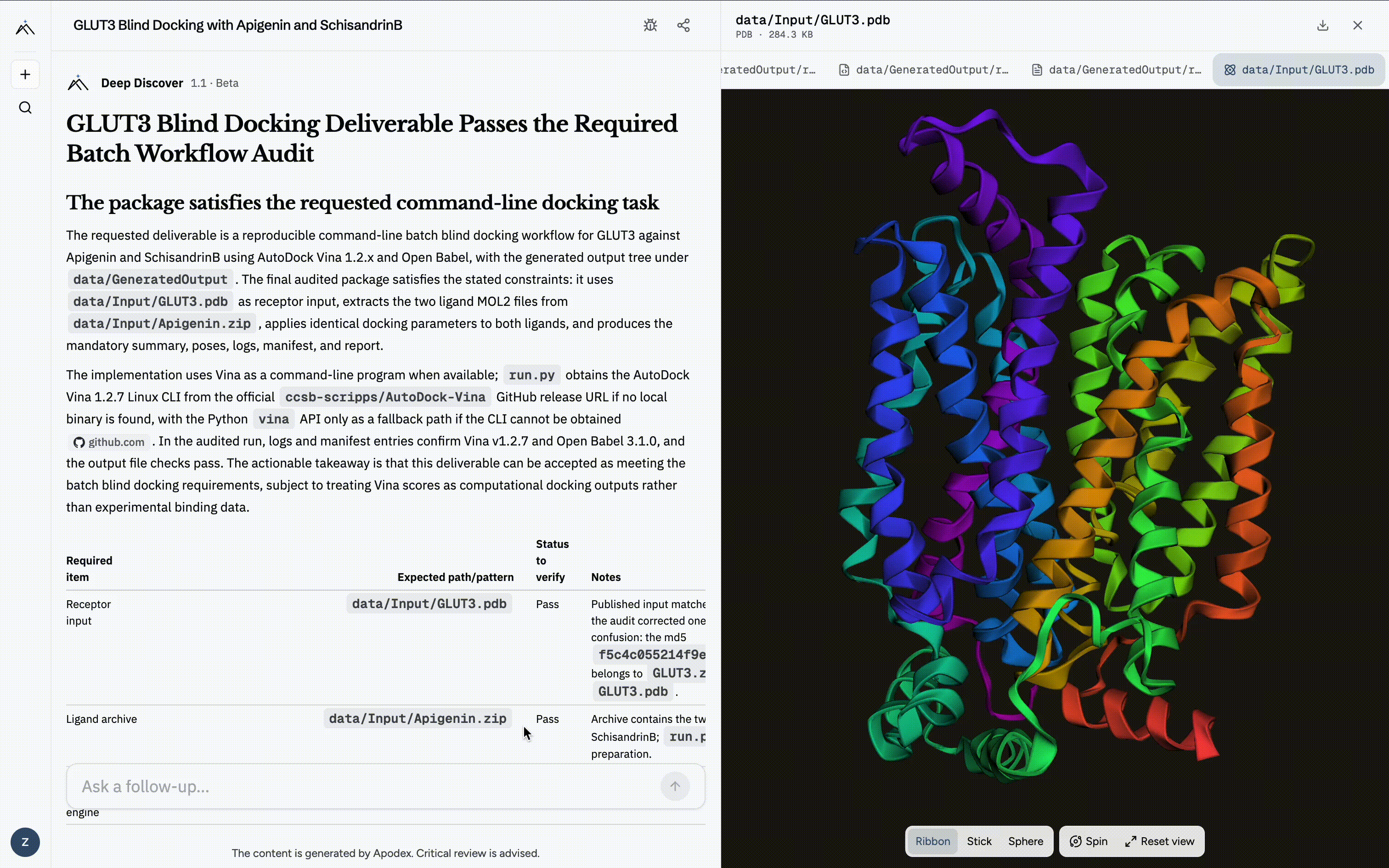 protein 3D visualization