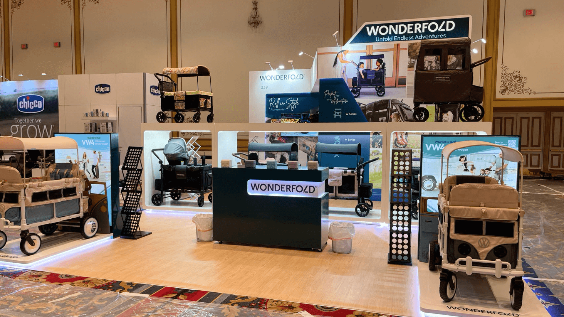 baby product showcase counter display