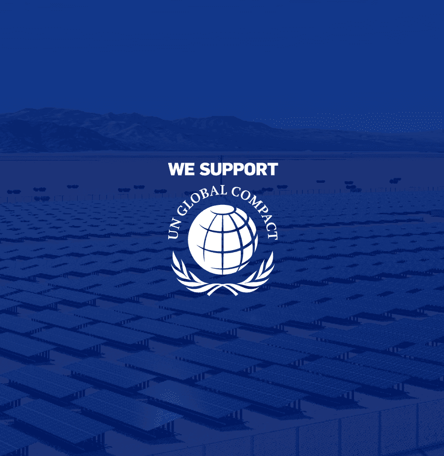 Background of a hill, and solar farm