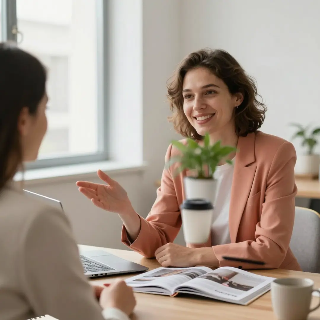 Collaboration entre client et équipe commerciale Smiling Business