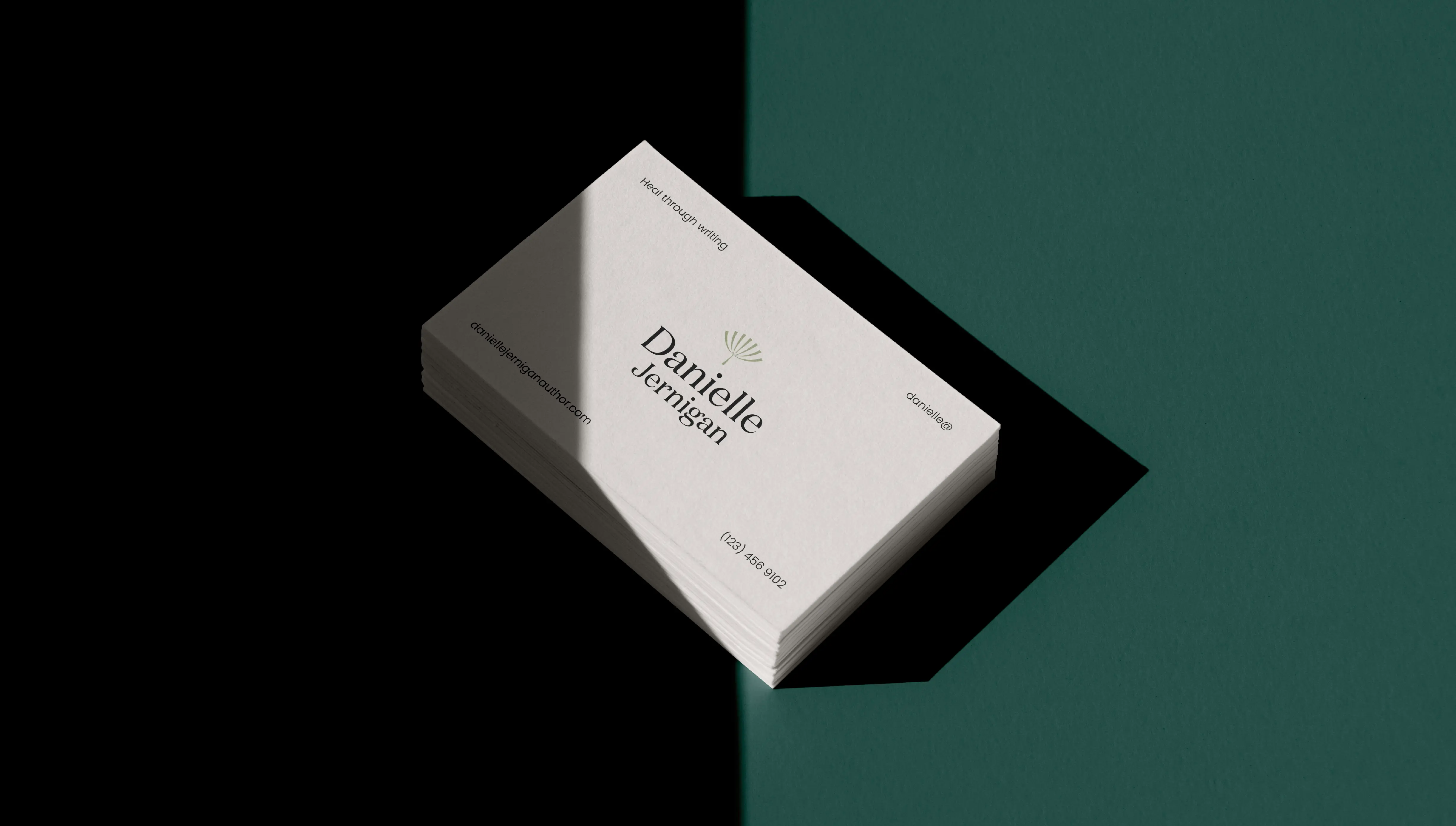 author business card design