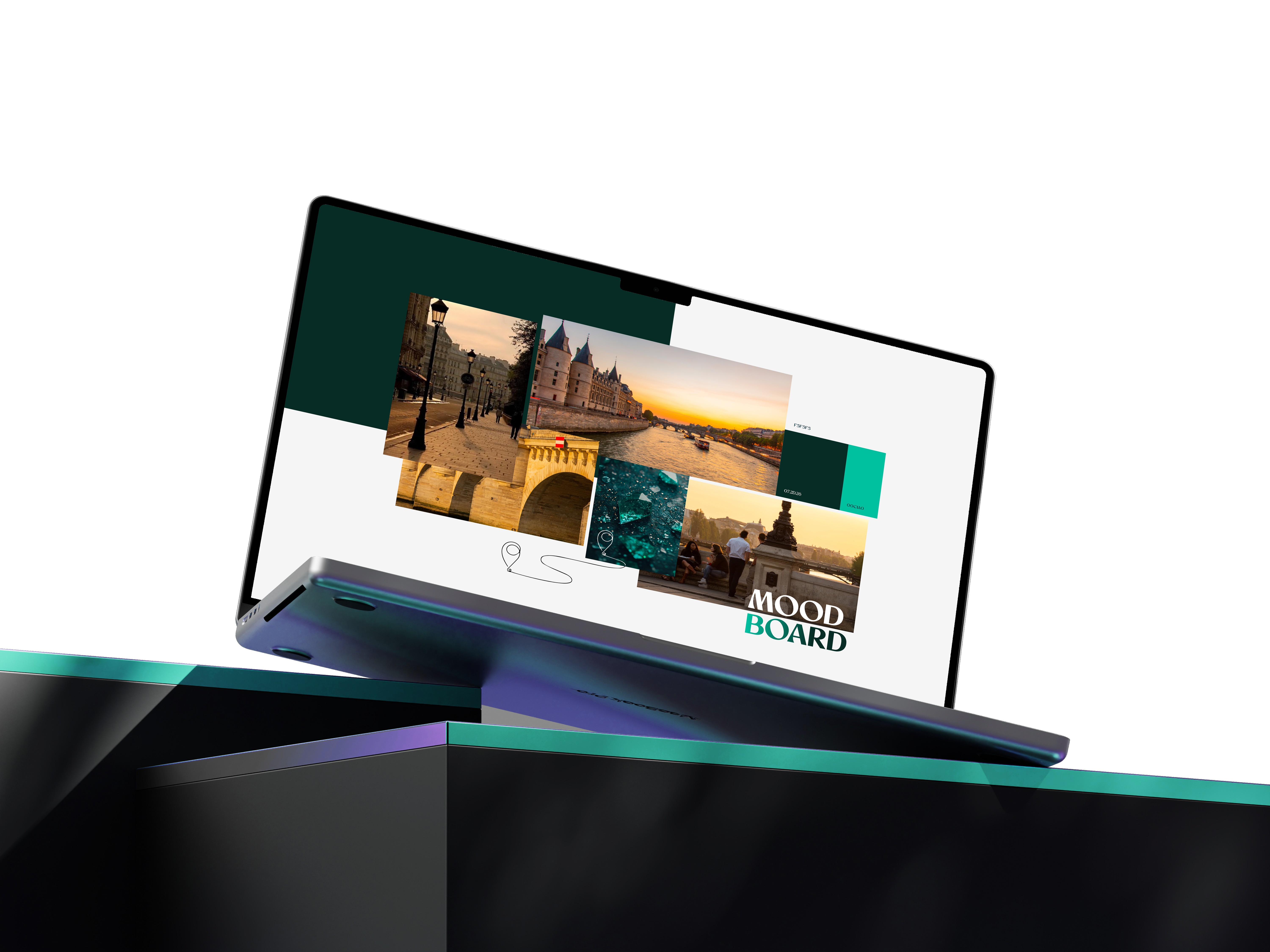 Shiny metallic silver foil pouch lying flat, printed with a large black outline of a smiley face, all set against a bright orange backdrop.