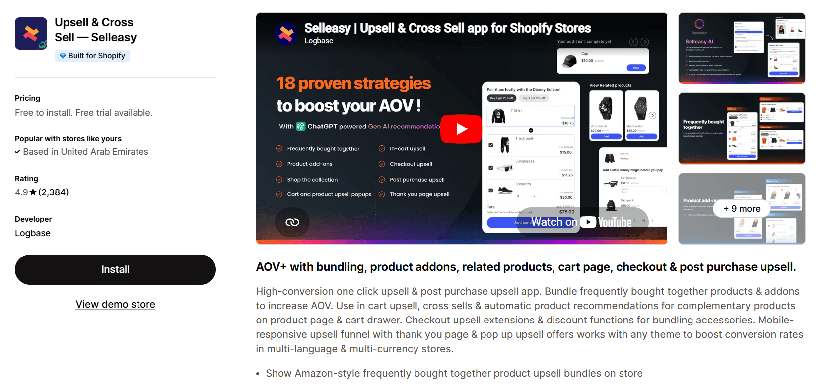 Upsell and Cross SellEasy on the Shopify App Store