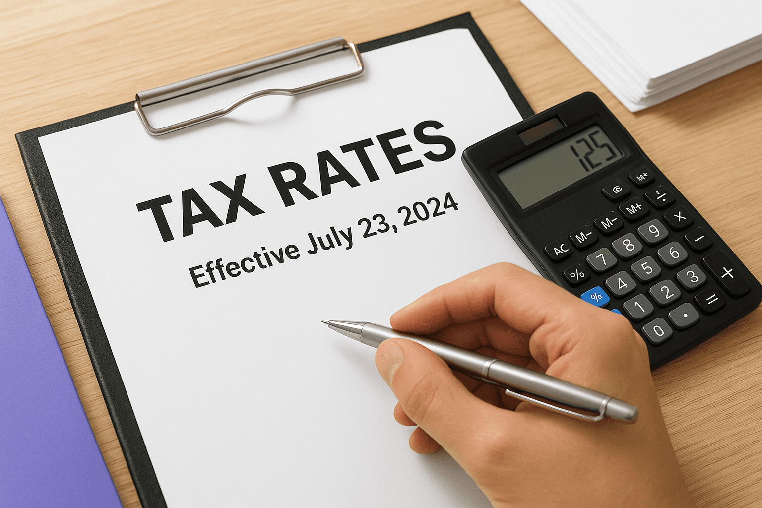 Latest tax rates and what changed after July 23, 2024
