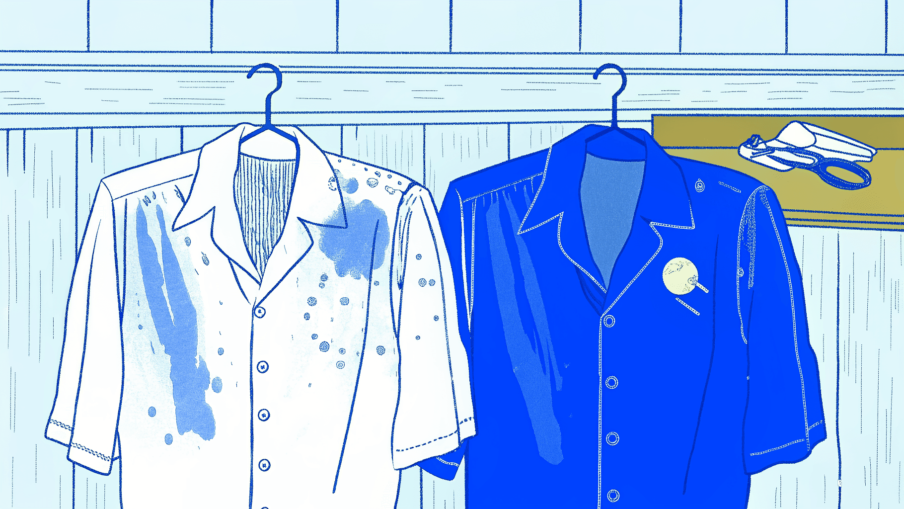 Two custom bowling shirts compared: one faded and blotchy, one crisp and vibrant