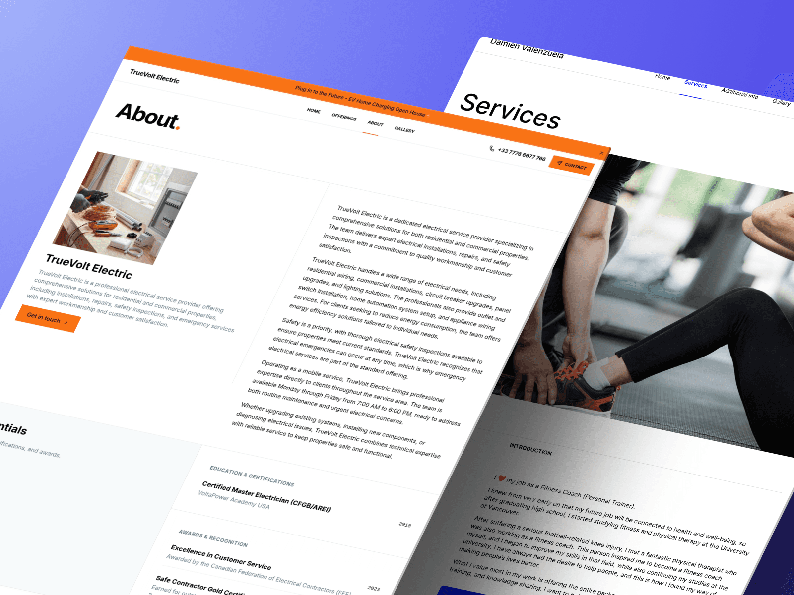 Webfolio website creation onboarding questionnaire