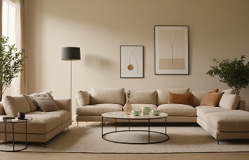 סלון מודרני בדירה למכירה בתיווך