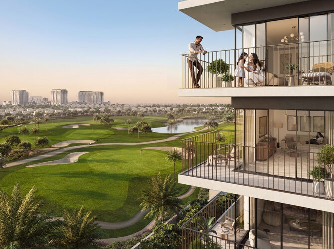 Emaar Golf Vale Apartment Balcony View