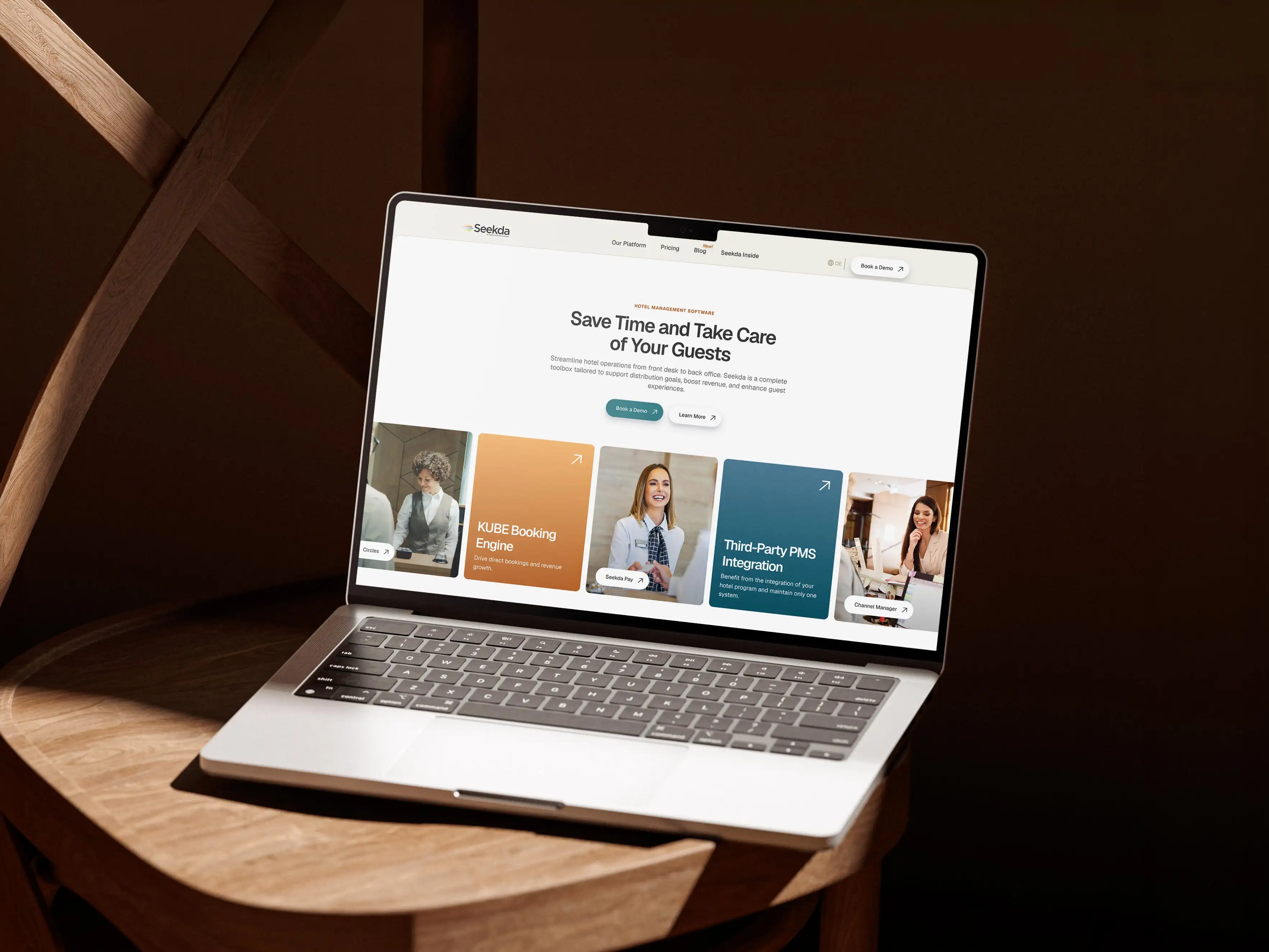 Seekda website redesign case study preview for a hospitality platform