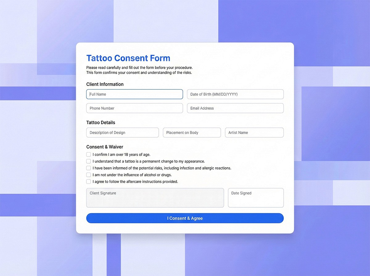 Tattoo Consent Form