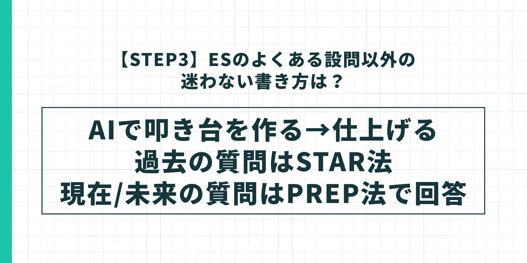 ESのよくある設問以外の迷わない書き方