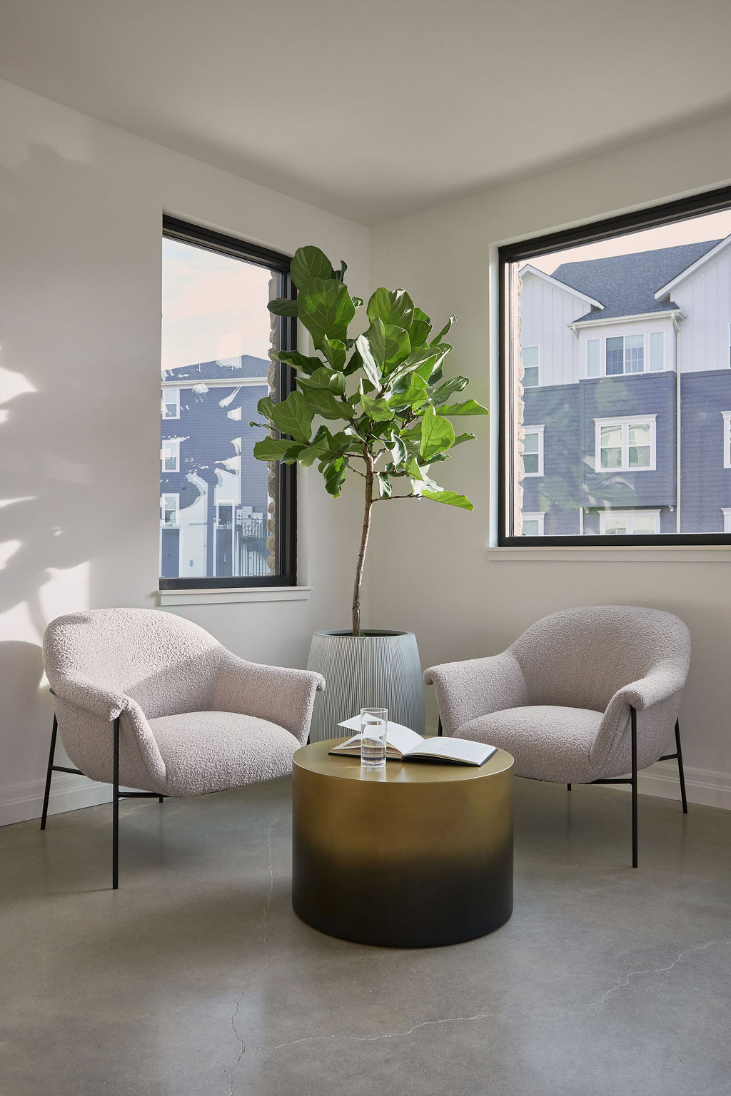 Kitchen counter with greenery
