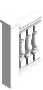 Architectural Mall 7x43 railing Revit 2020