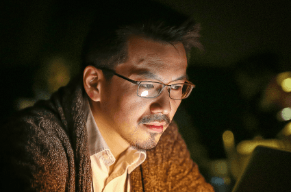 orangeand white light illustration