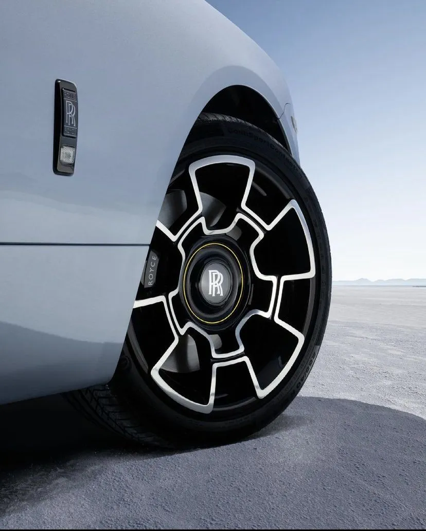 Custom black wheel installed on luxury vehicle