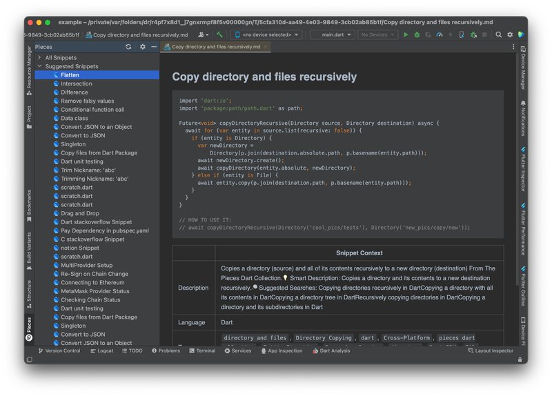 Suggested Materials view in IntelliJ.
