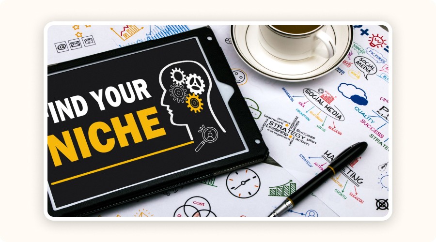 “find your niche” note