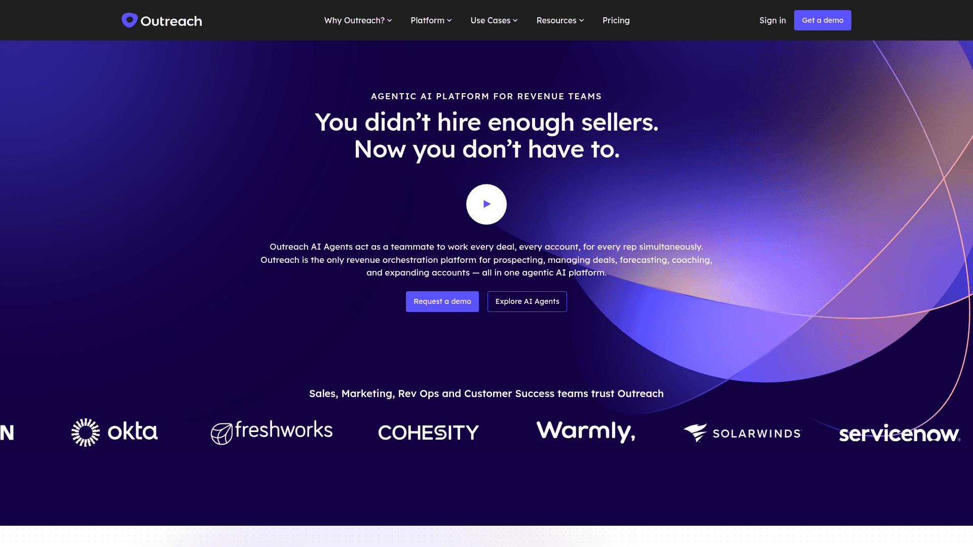 Screenshot of https://outreach.io