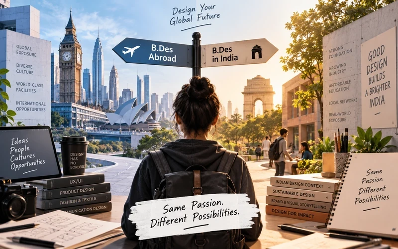 B.Des Abroad vs B.Des Course in India Which Offers Better Career Opportunities