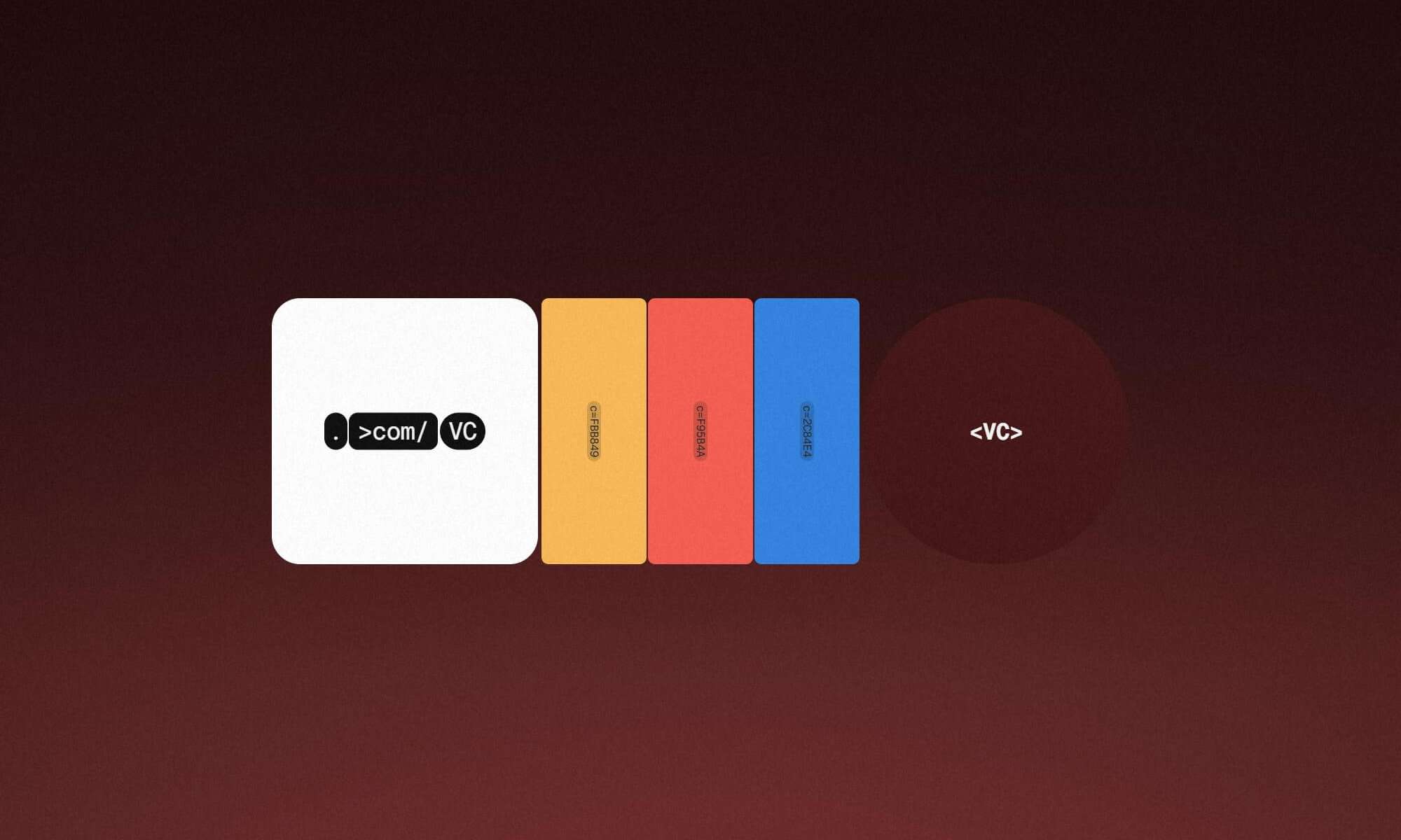 Horizontal boxes with logo and color branding.