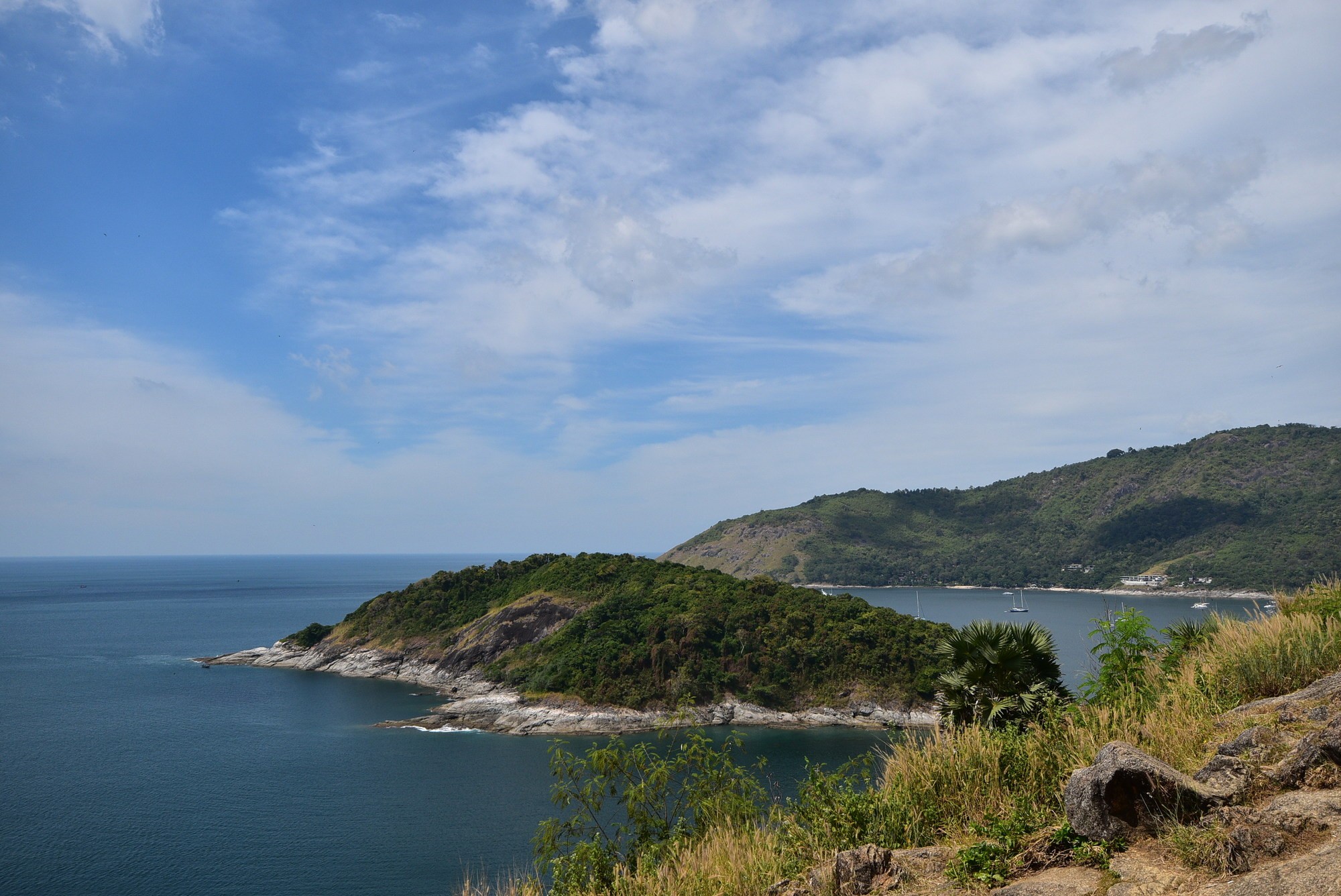 island under white sky