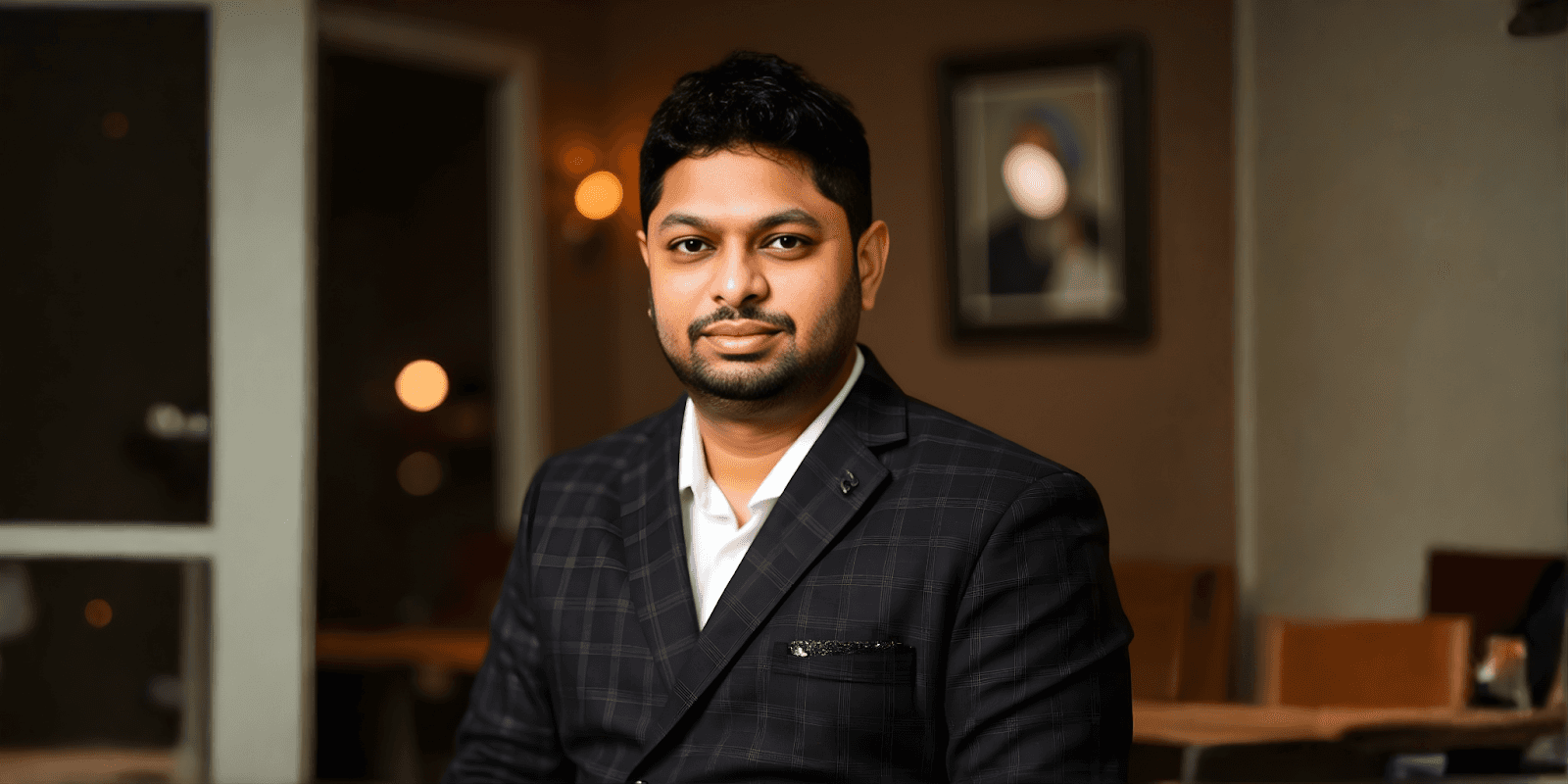 Aravind Sakthivel, founder of The Leadership Trap, speaking at an event on leadership, organizational culture, and systemic business improvement.