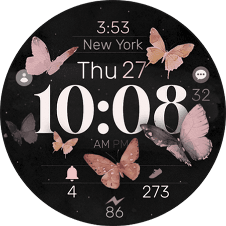 Butterfly Watch Face for Wear OS watches