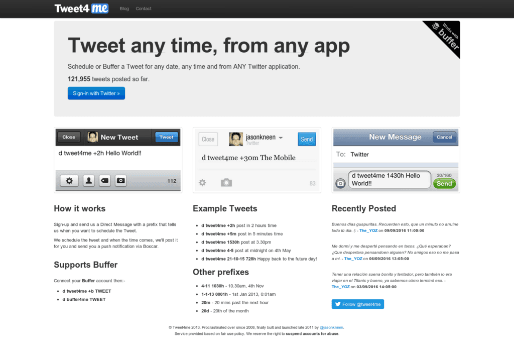 Use your DM to schedule tweets: Tweet4me