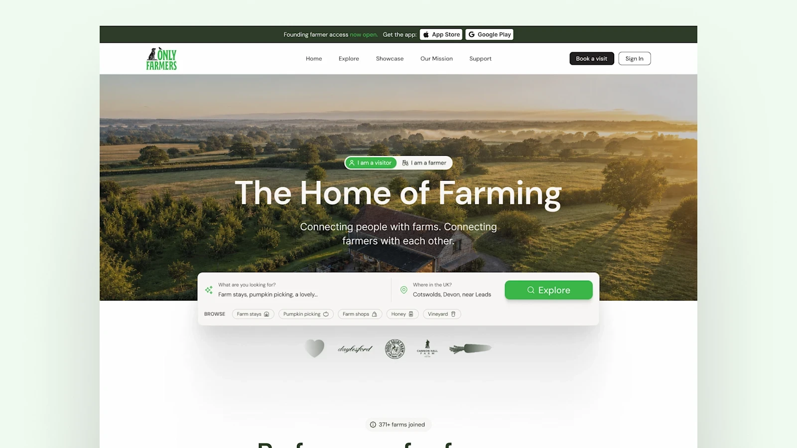 Only Farmers — Website design