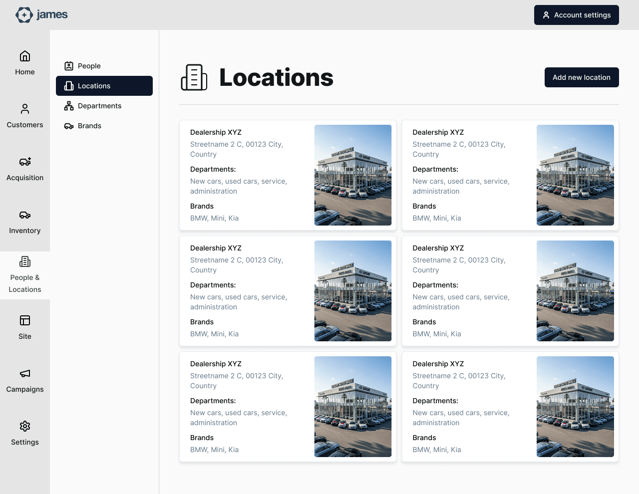 Toimipisteiden listaus ja tiedot